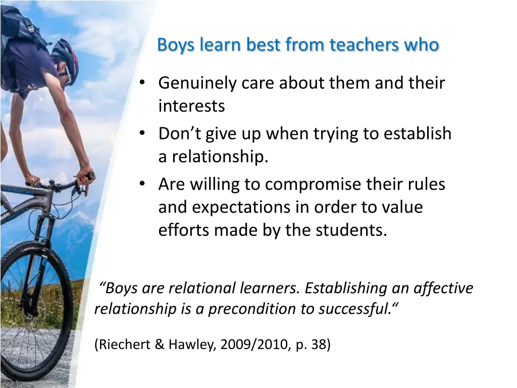 boys learn best from teachers who