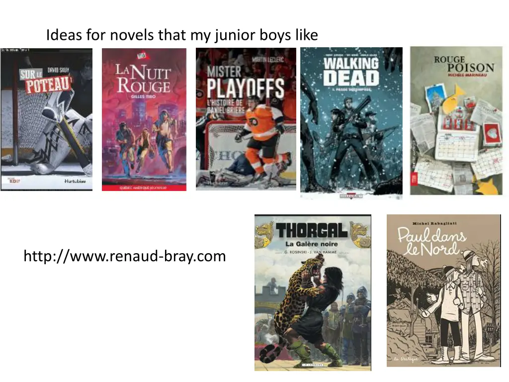 ideas for novels that my junior boys like