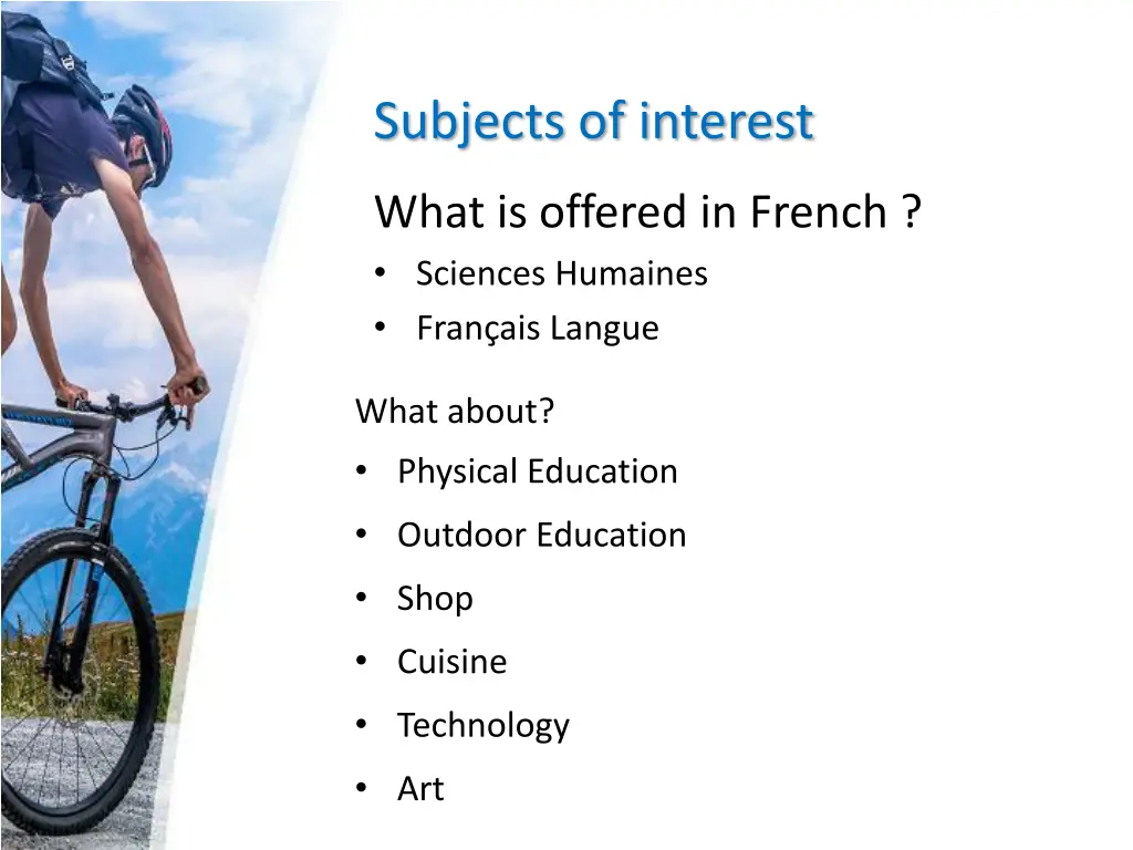 subjects of interest