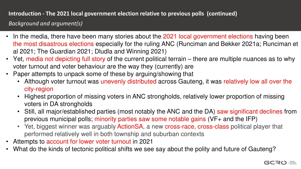 introduction the 2021 local government election 1