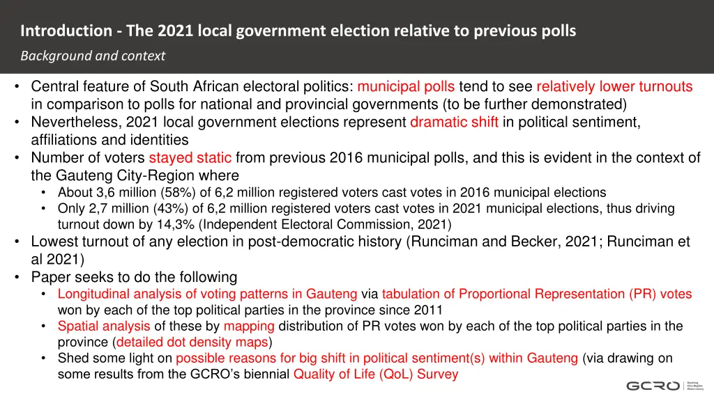 introduction the 2021 local government election