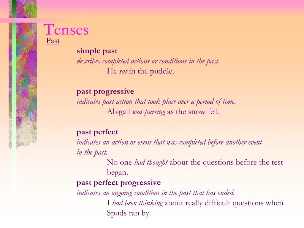 tenses past