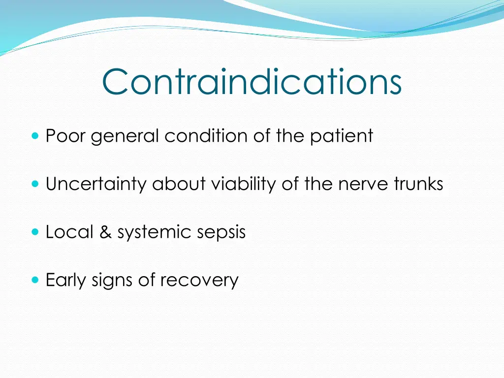 contraindications