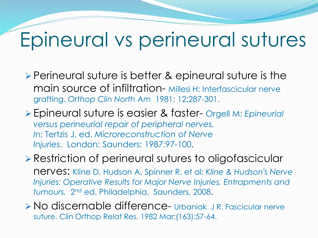 epineural vs perineural sutures