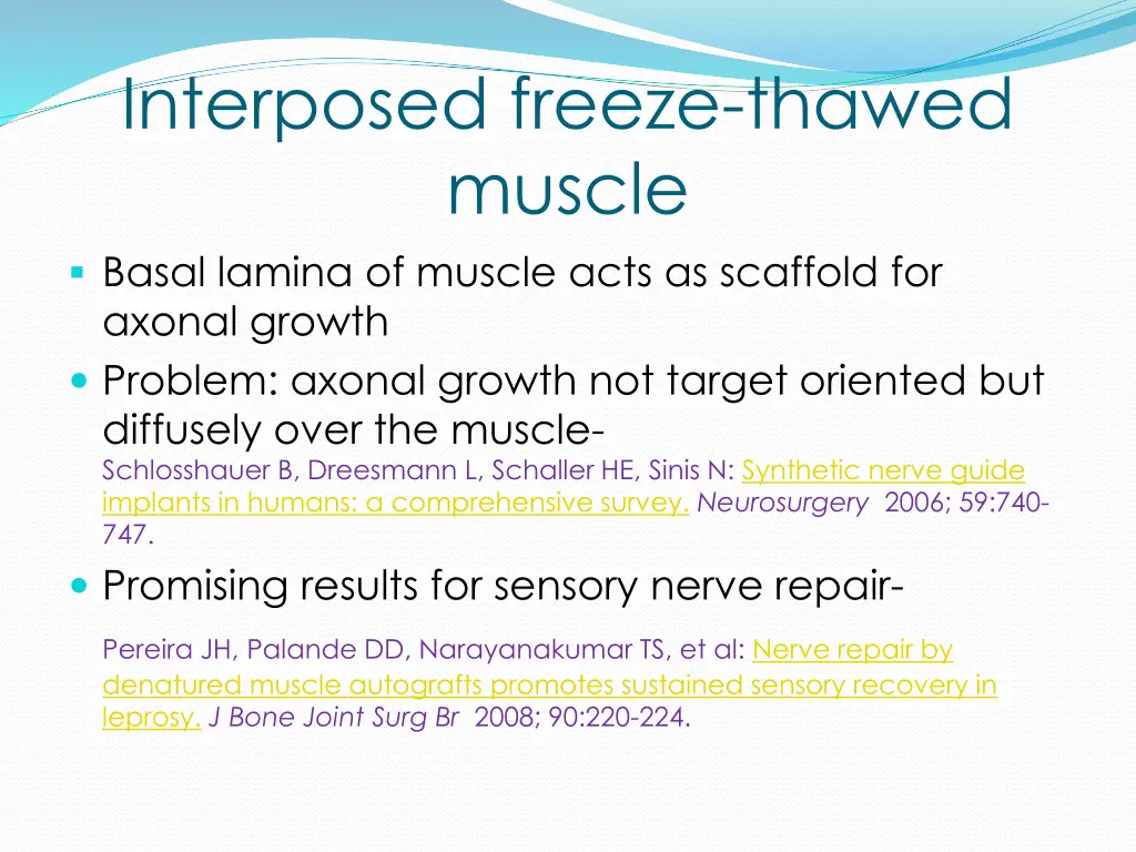 interposed freeze thawed muscle basal lamina