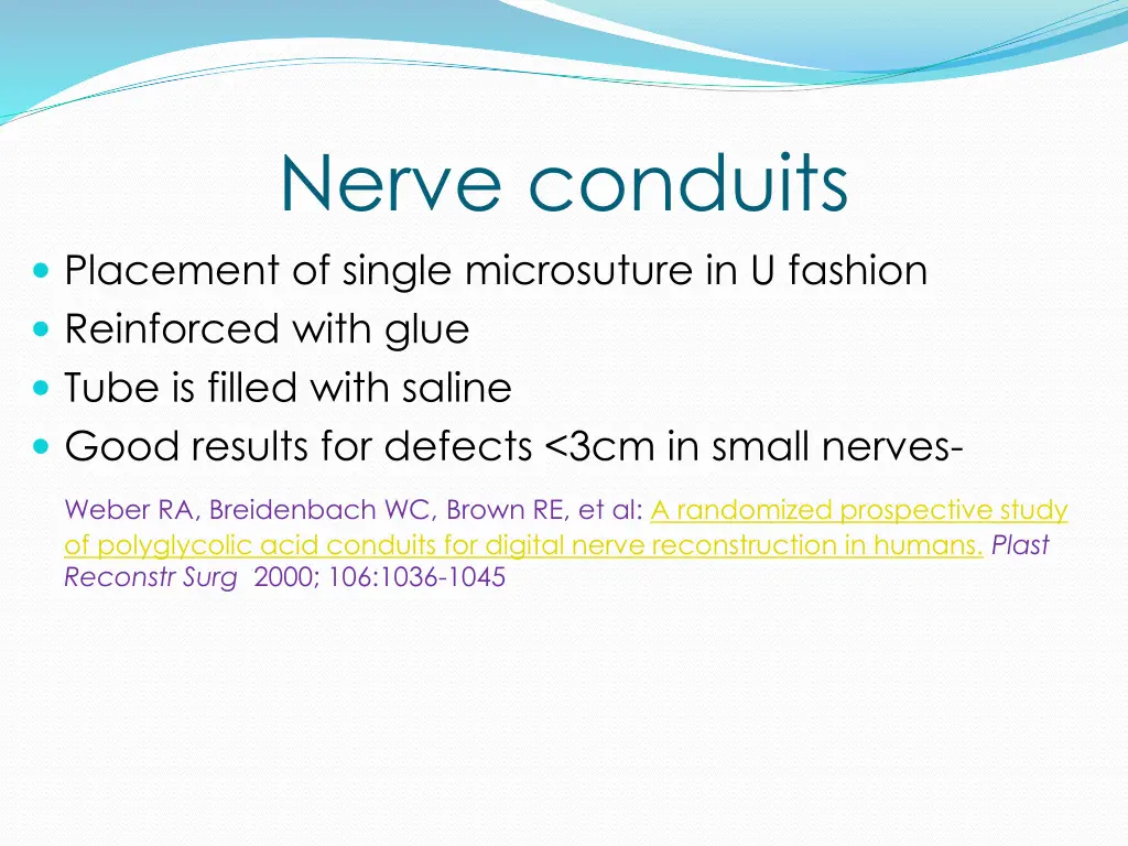 nerve conduits placement of single microsuture