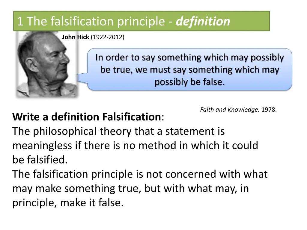 1 the falsification principle definition