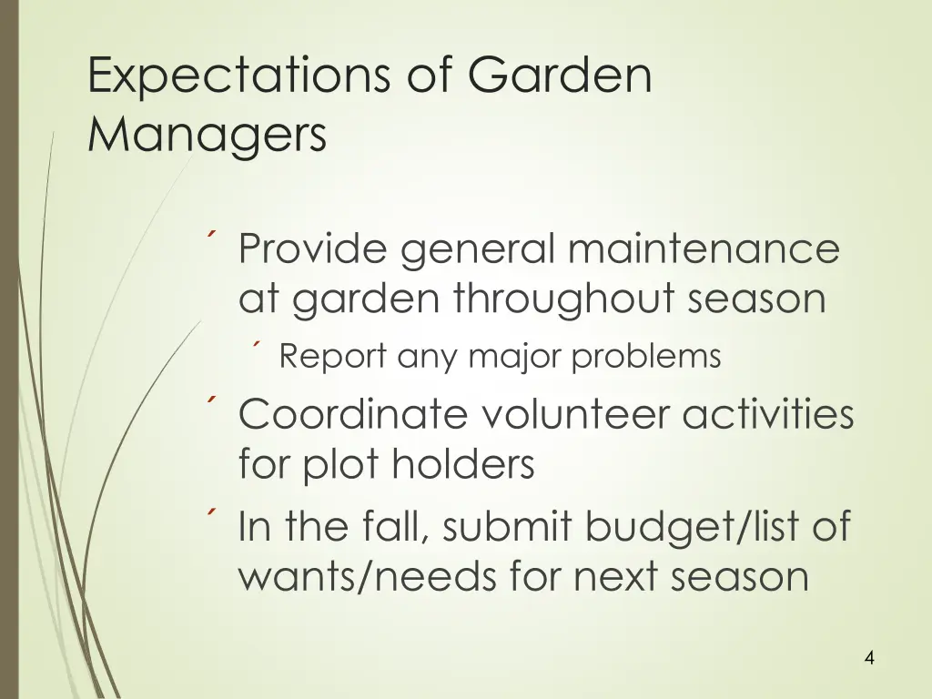 expectations of garden managers 1