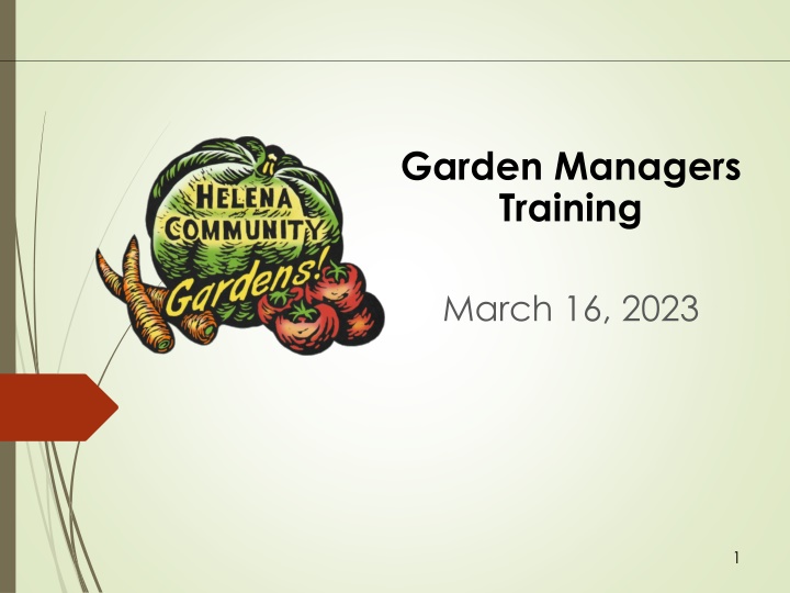 garden managers training