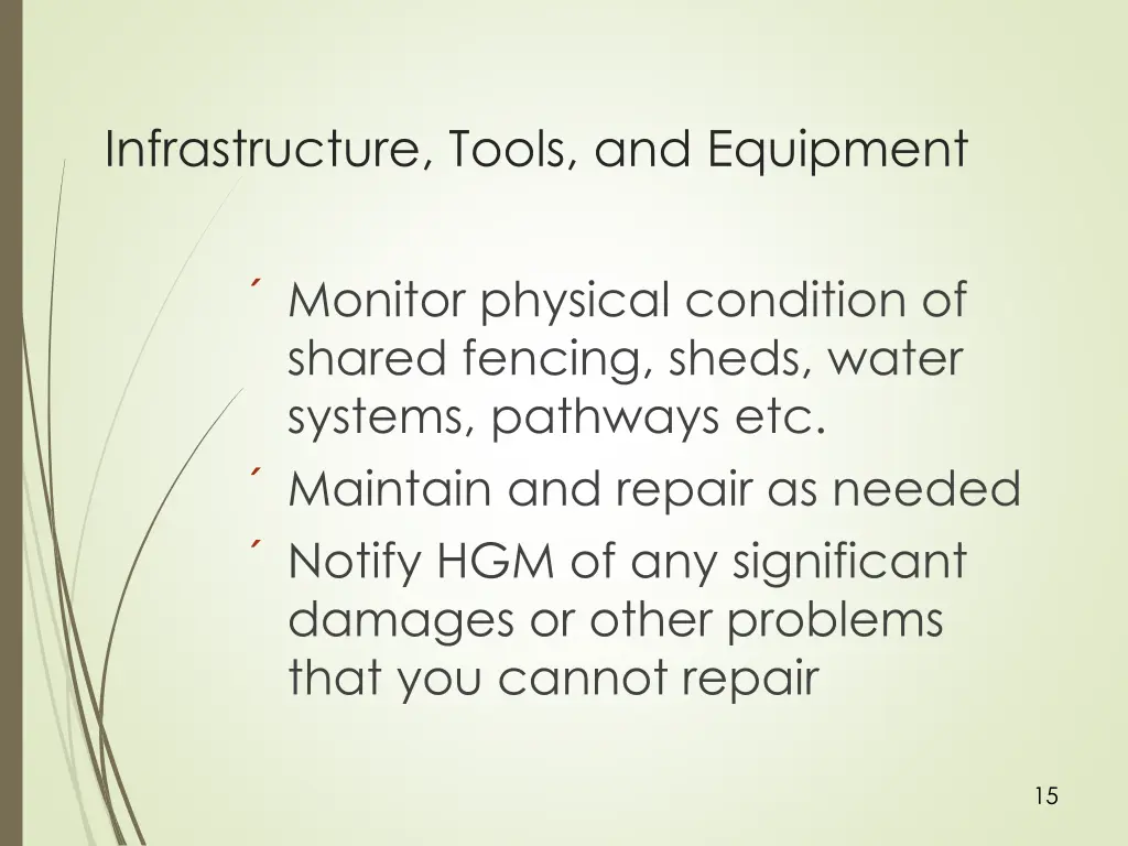 infrastructure tools and equipment