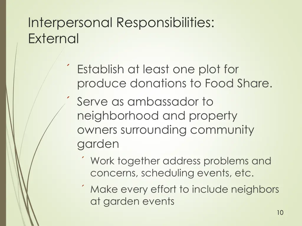 interpersonal responsibilities external