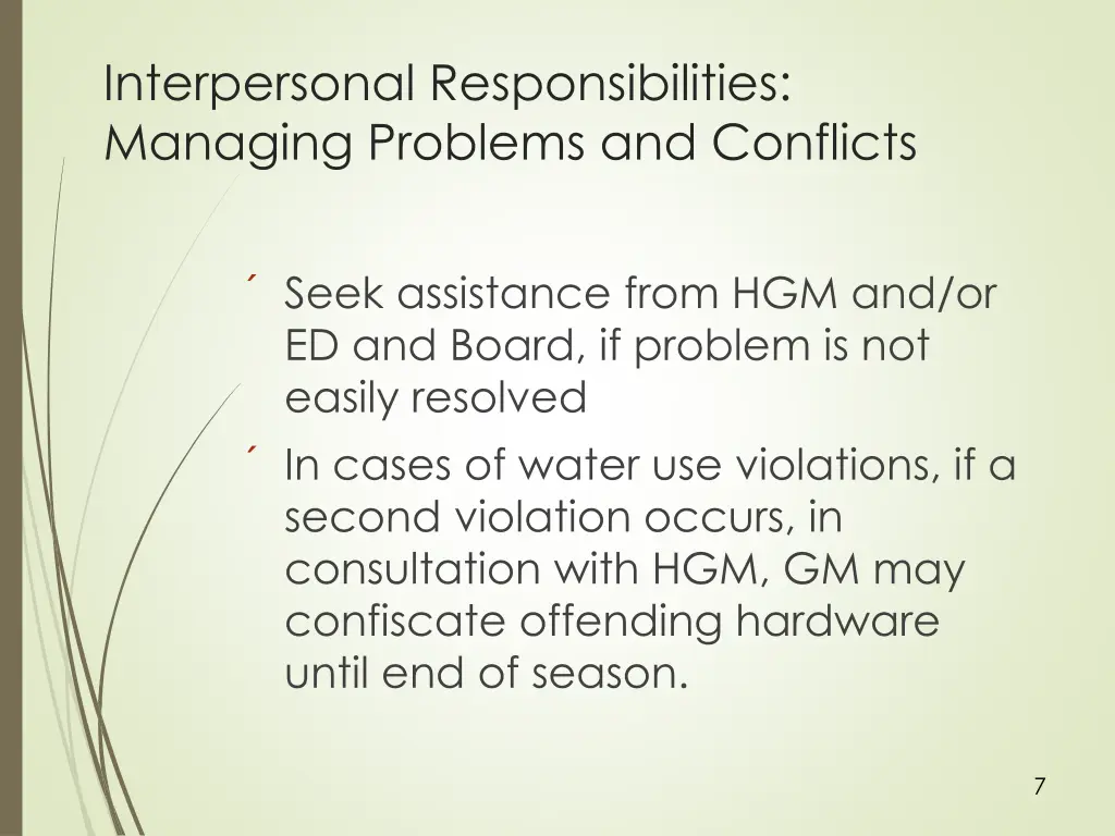 interpersonal responsibilities managing problems 1