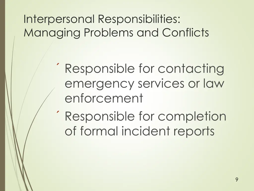 interpersonal responsibilities managing problems 3