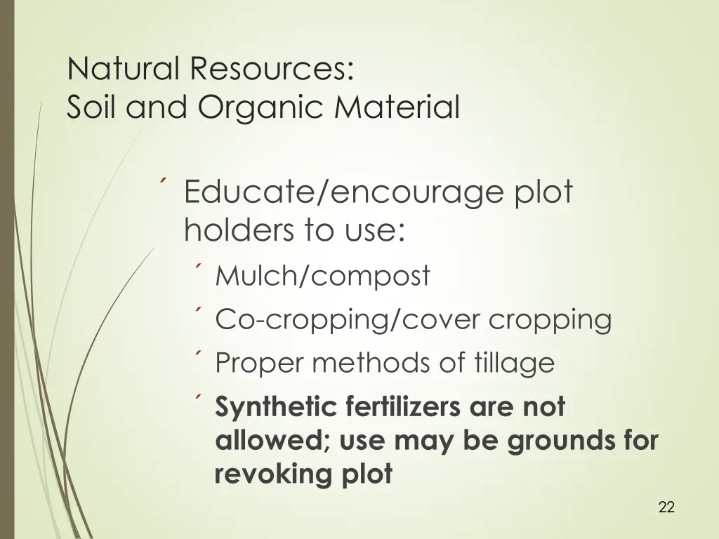 natural resources soil and organic material 1