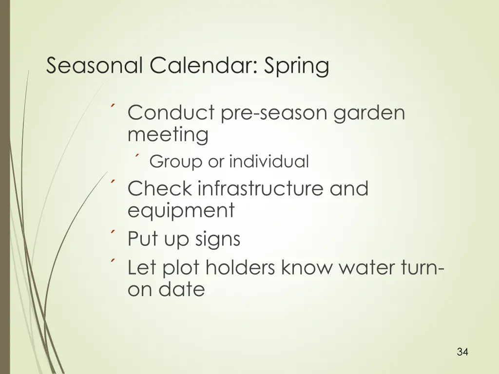 seasonal calendar spring 1