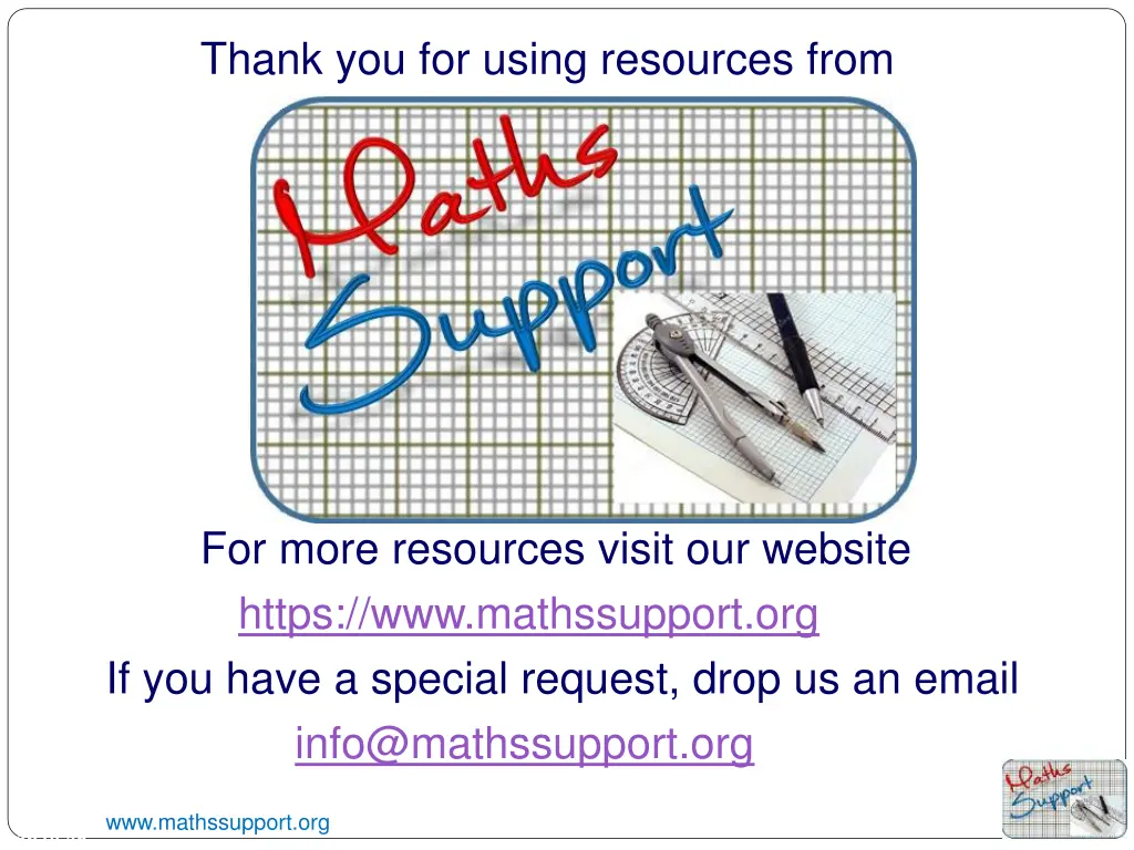 thank you for using resources from