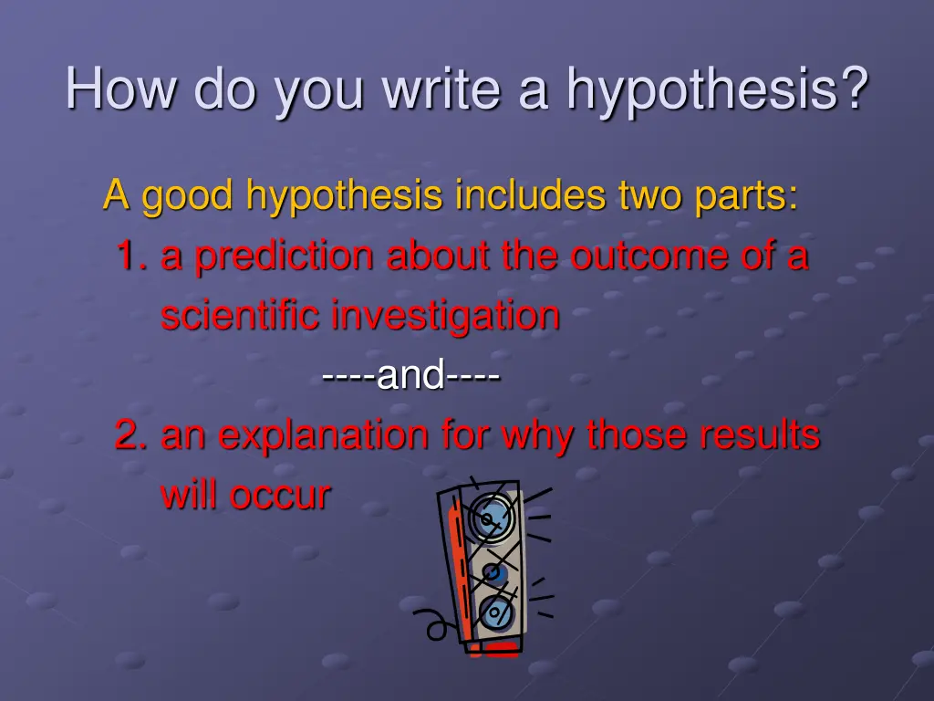 how do you write a hypothesis