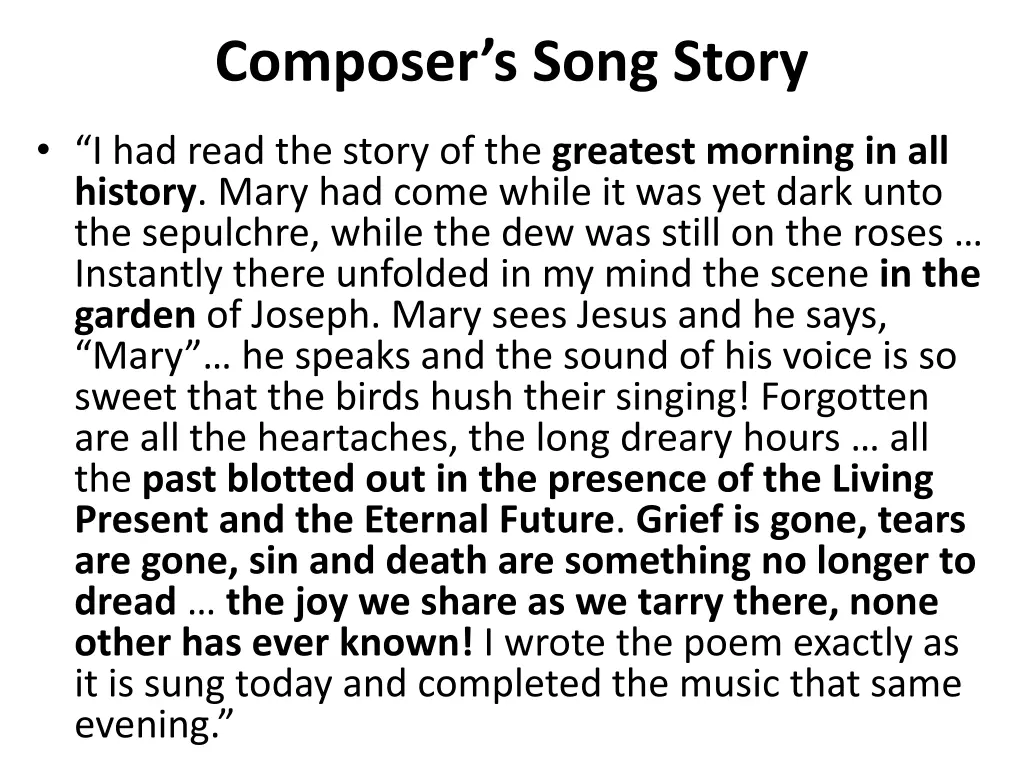 composer s song story