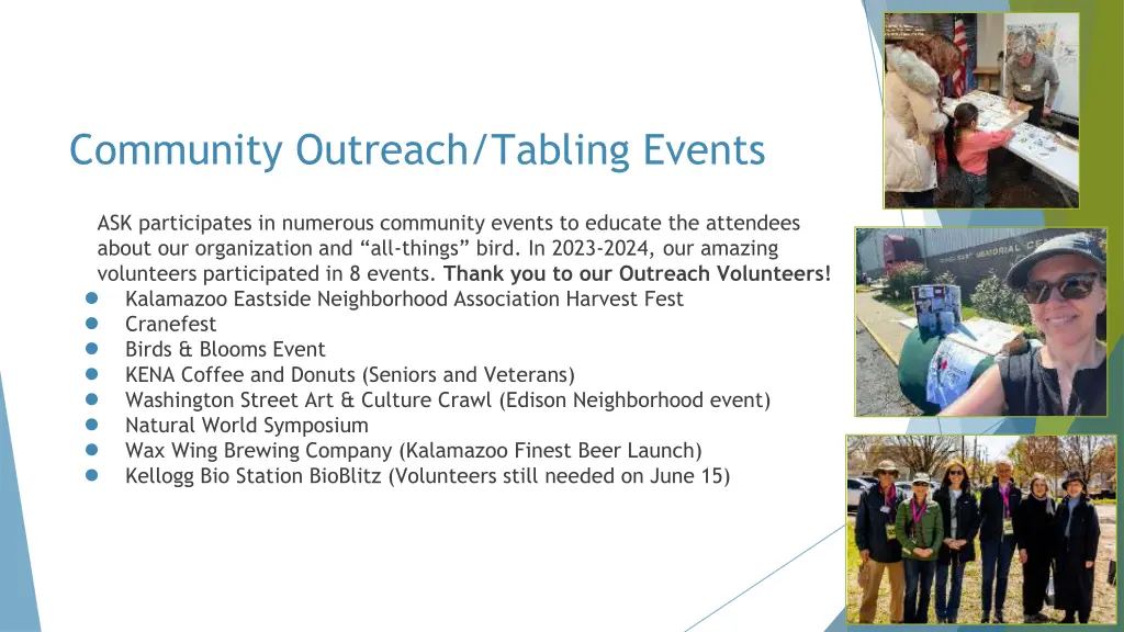 community outreach tabling events