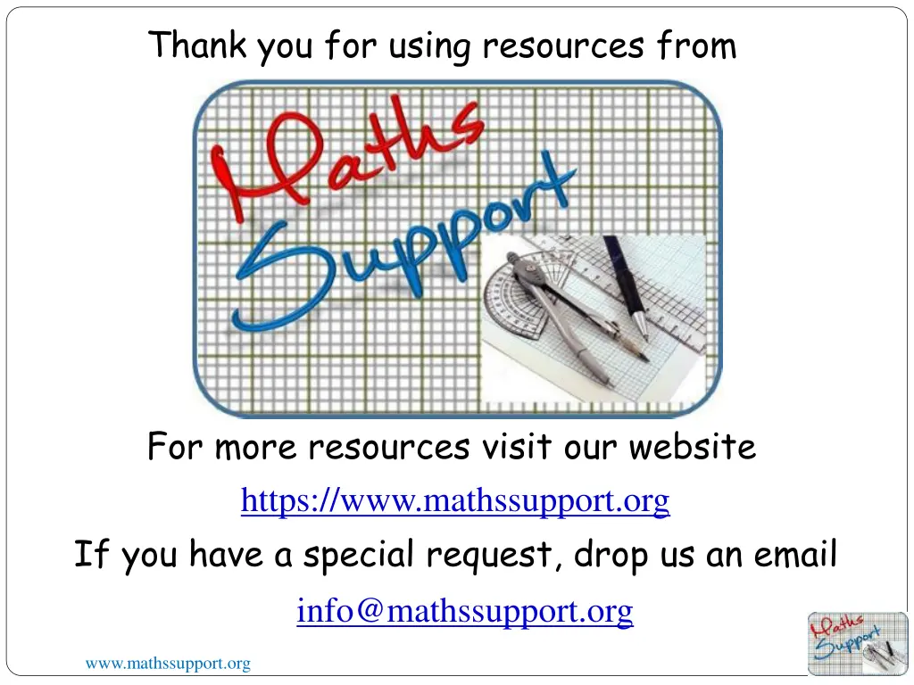 thank you for using resources from