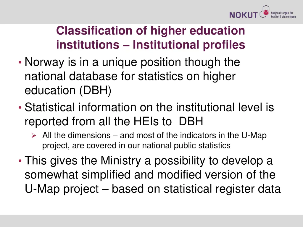 classification of higher education institutions 1