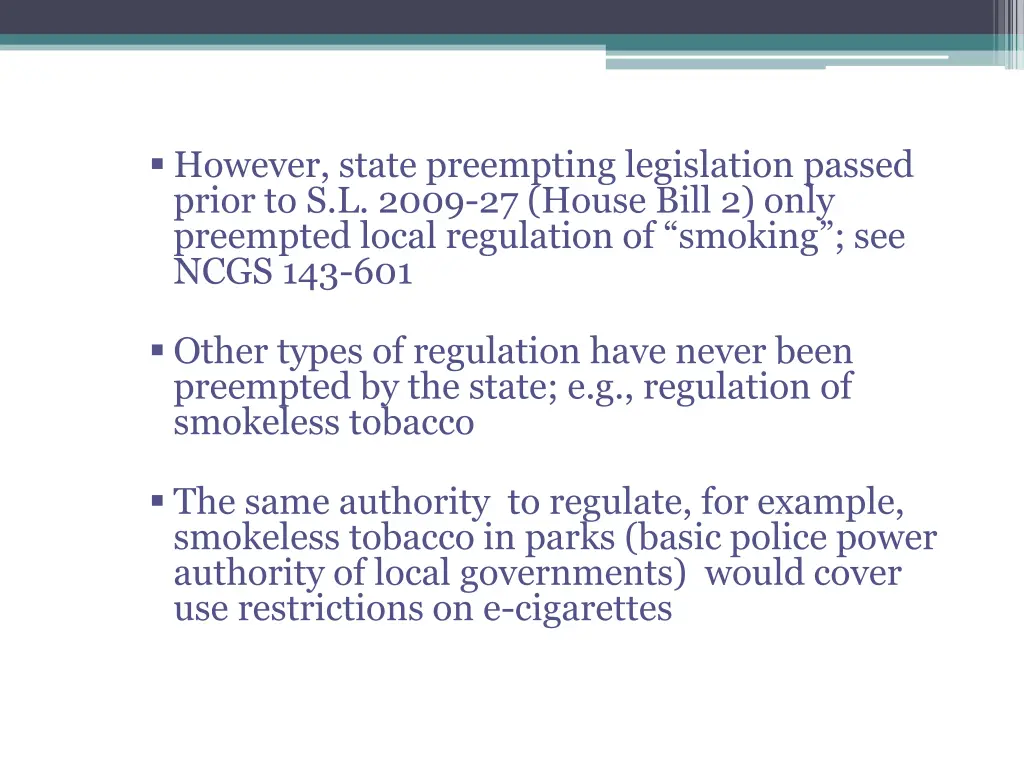 however state preempting legislation passed prior