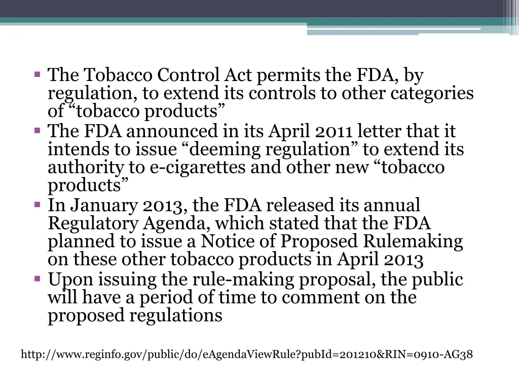 the tobacco control act permits