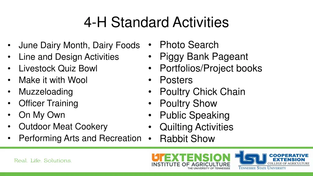 4 h standard activities 3