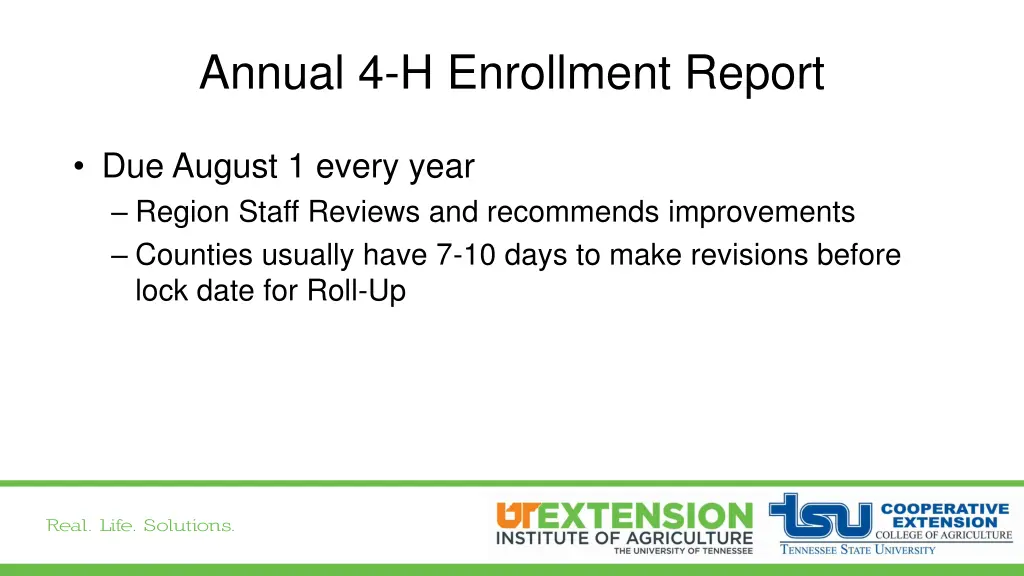 annual 4 h enrollment report