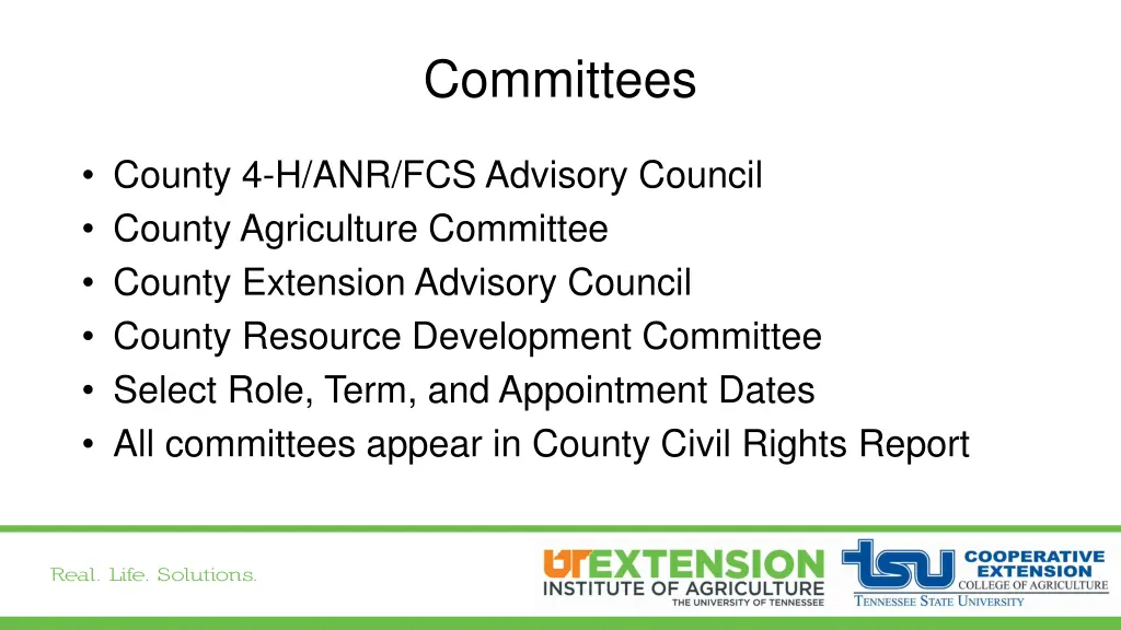 committees