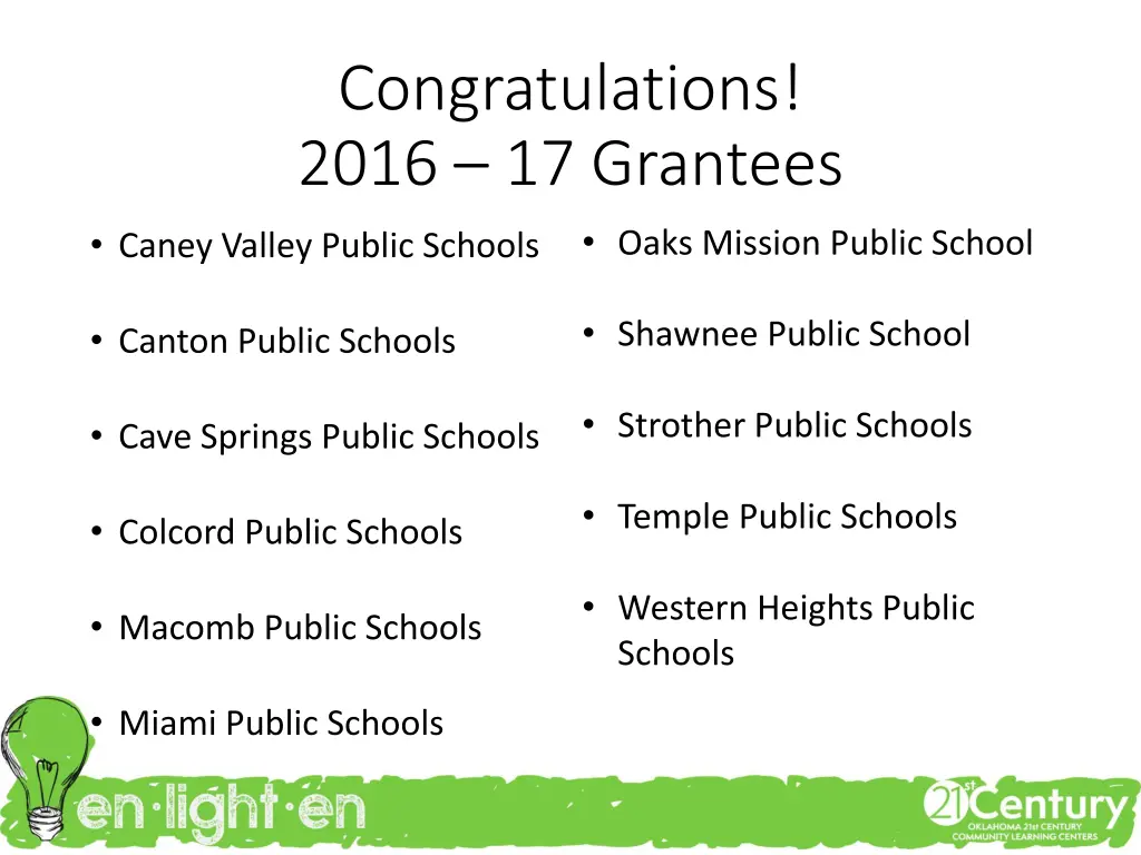 congratulations 2016 17 grantees