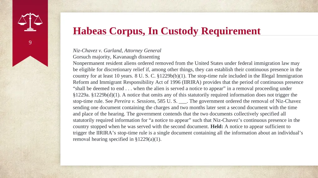 habeas corpus in custody requirement