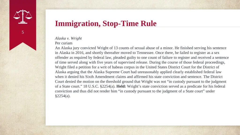 immigration stop time rule