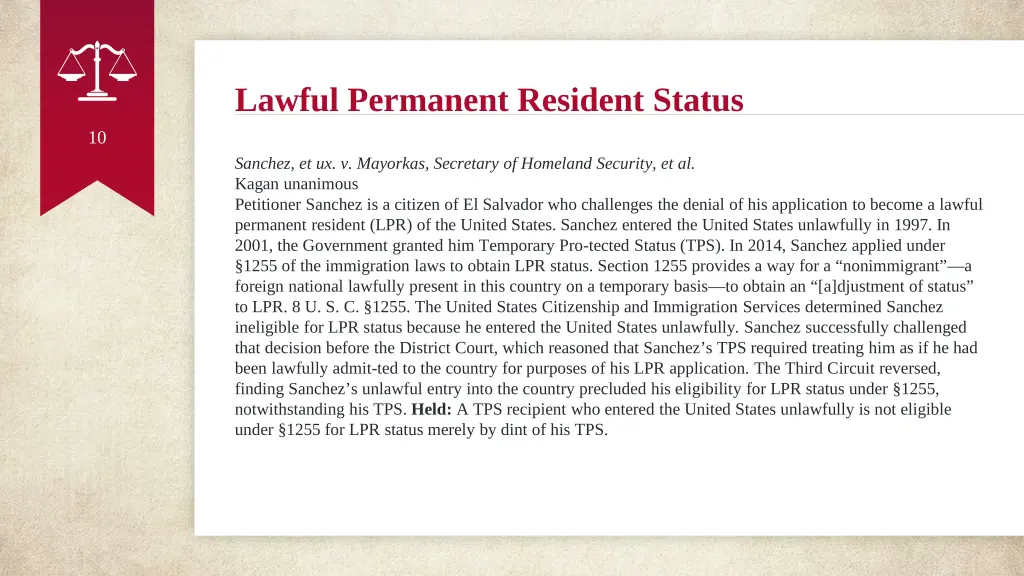 lawful permanent resident status