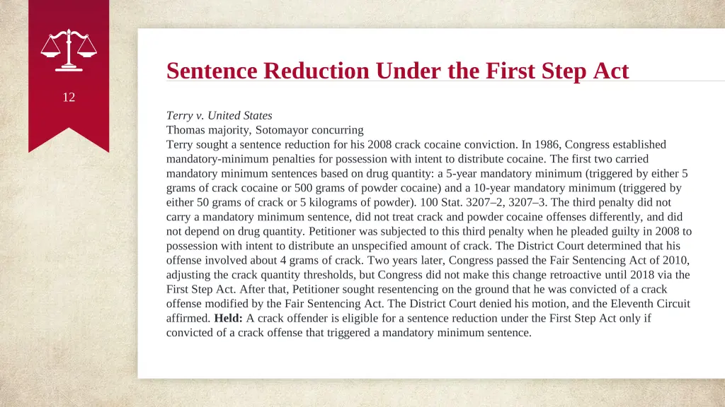 sentence reduction under the first step act