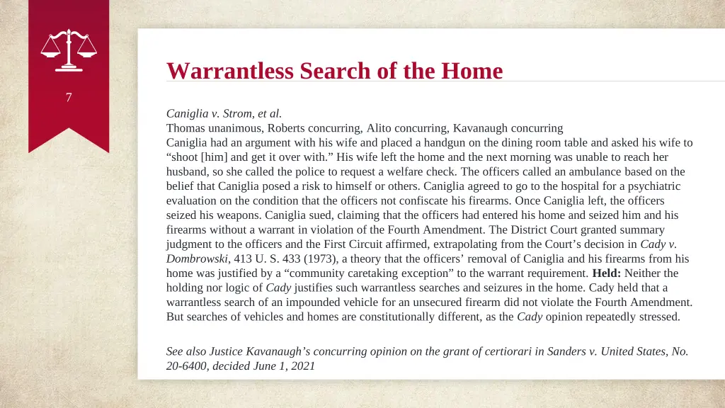 warrantless search of the home