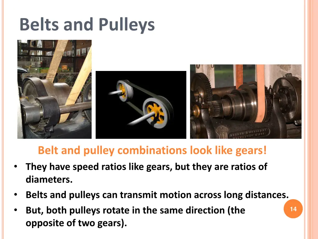 belts and pulleys