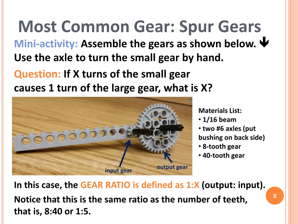 most common gear spur gears