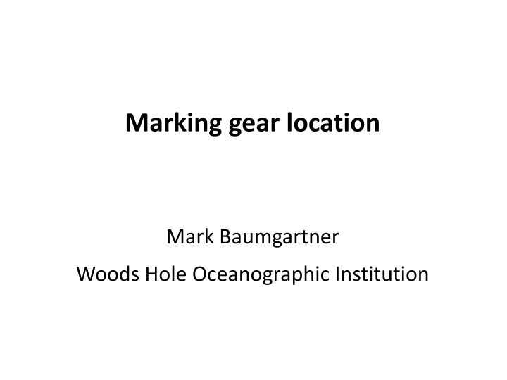 marking gear location