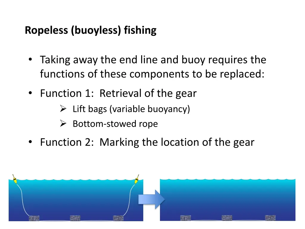 ropeless buoyless fishing