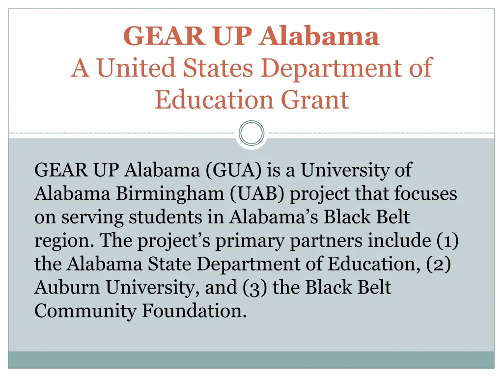 gear up alabama a united states department