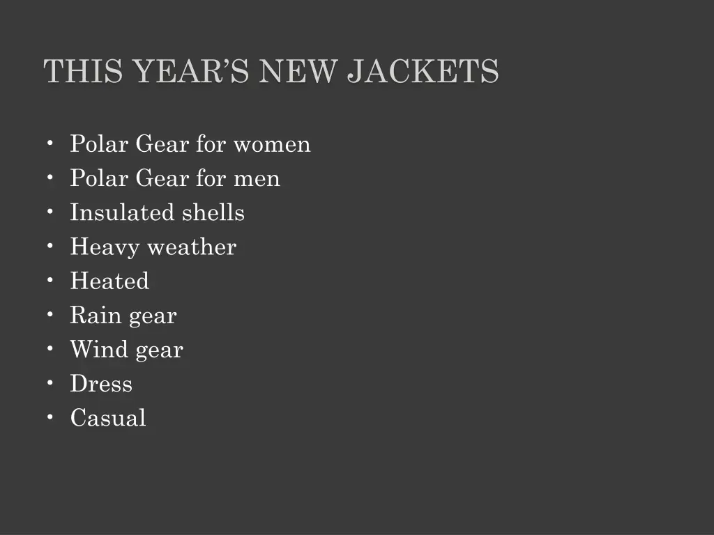 this year s new jackets