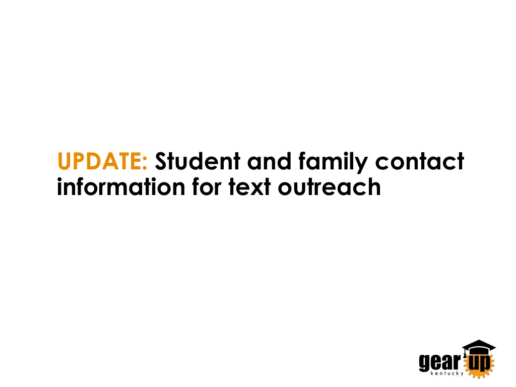 update student and family contact information