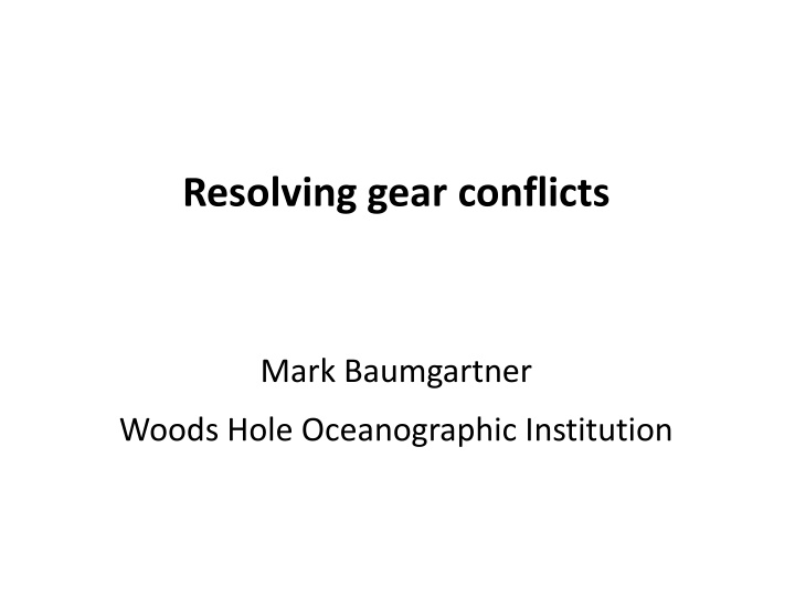 resolving gear conflicts