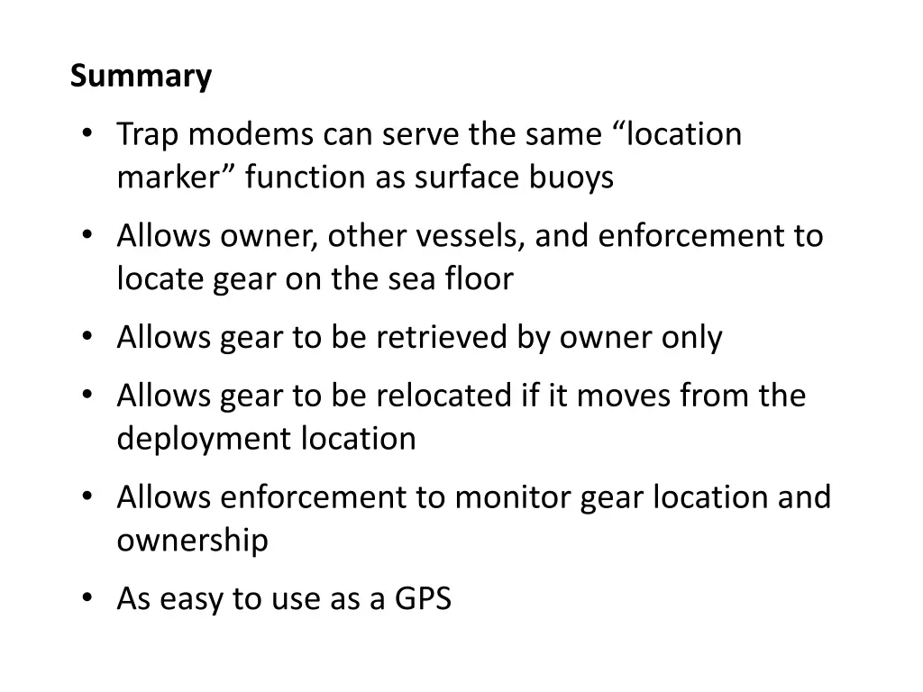 summary trap modems can serve the same location