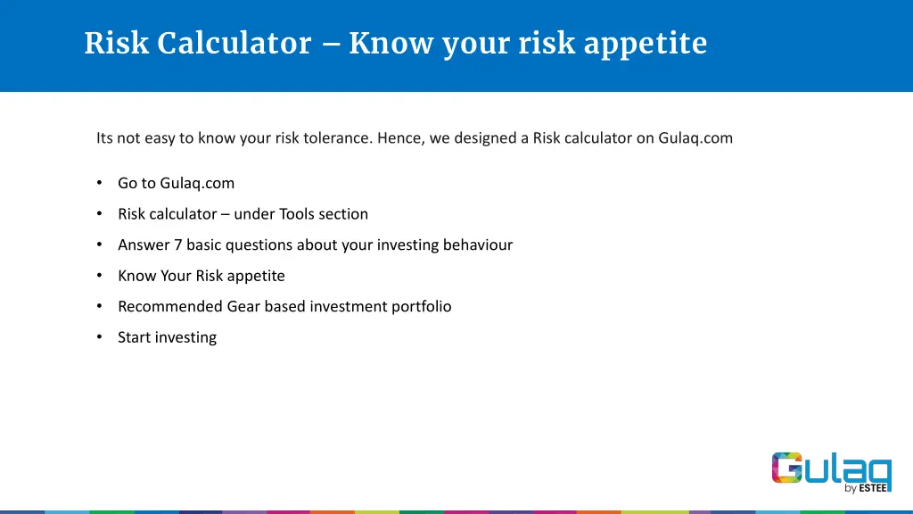 risk calculator know your risk appetite