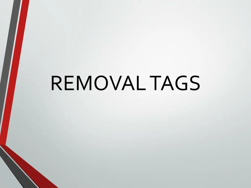 removal tags