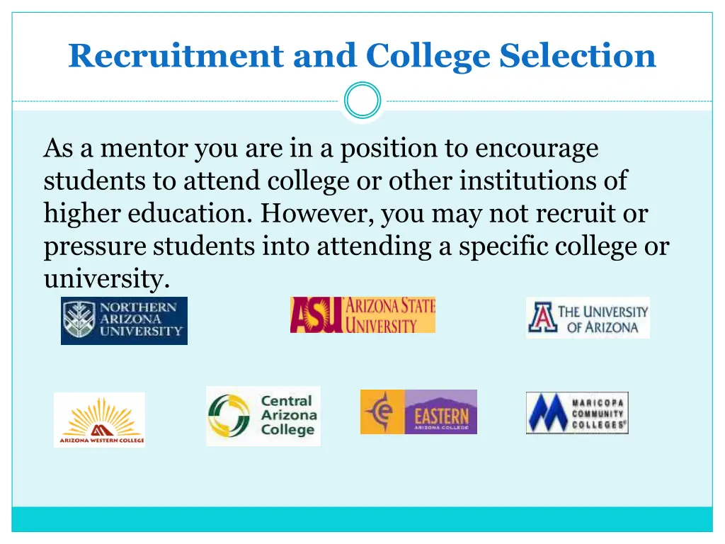 recruitment and college selection