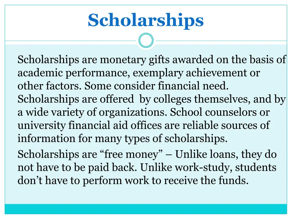 scholarships