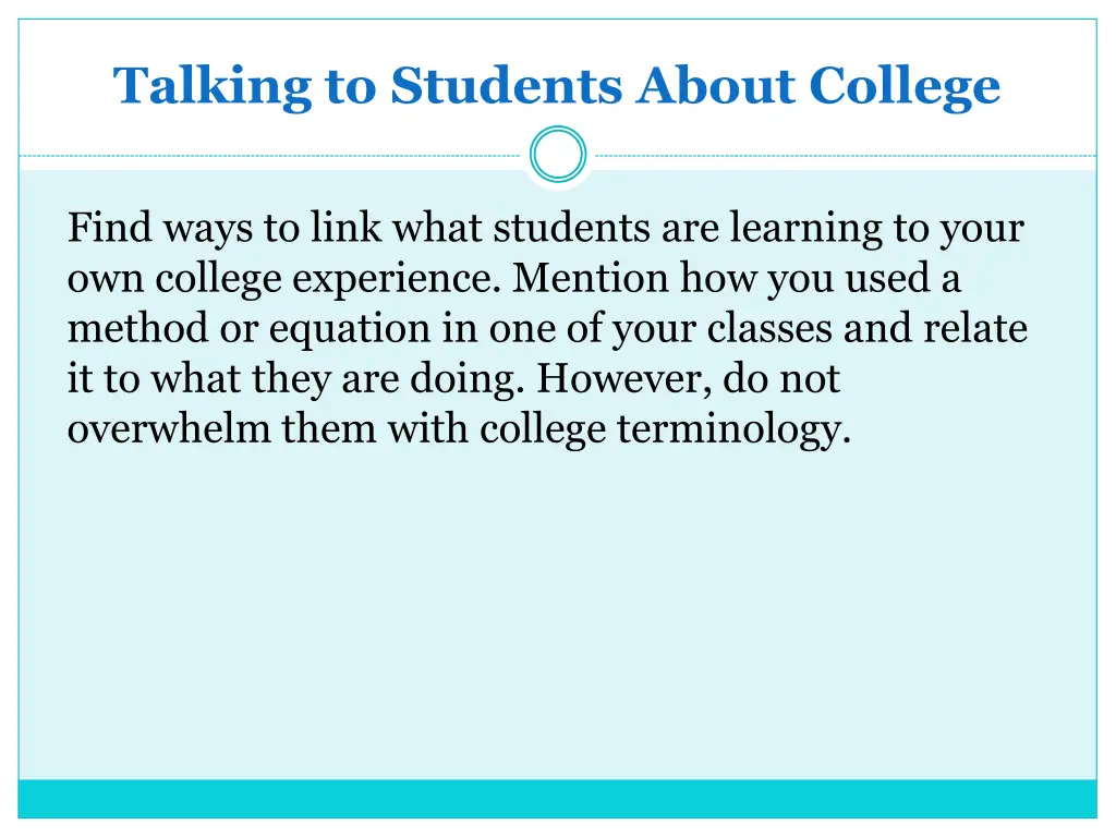 talking to students about college 2